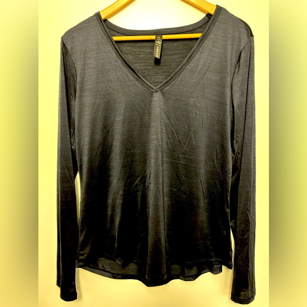 EUC 90 Degree by Reflex women’s v neck long sleeve shirt Sz Large